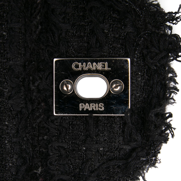 Chanel Medium Classic Tweed Simple rabat Noir – GABY PARIS Authentique