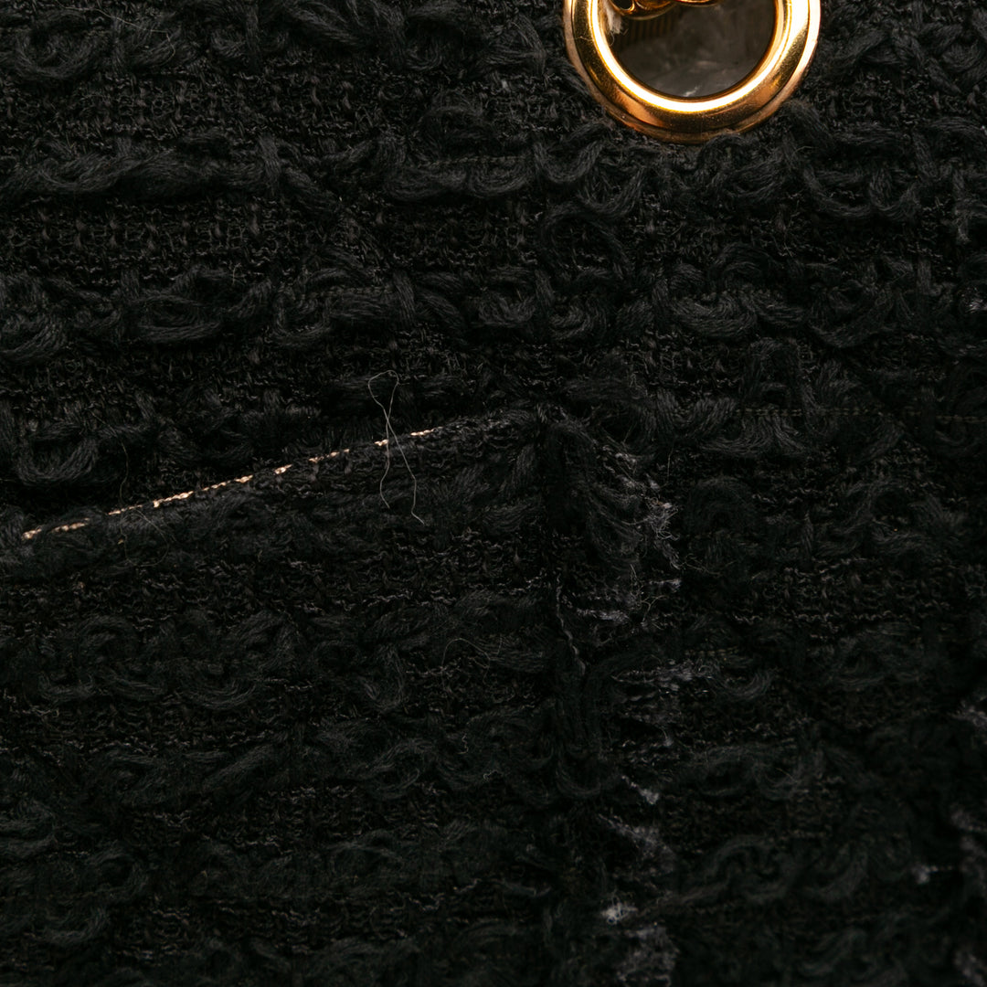 Chanel Medium Classic Tweed Simple rabat Noir – GABY PARIS Authentique