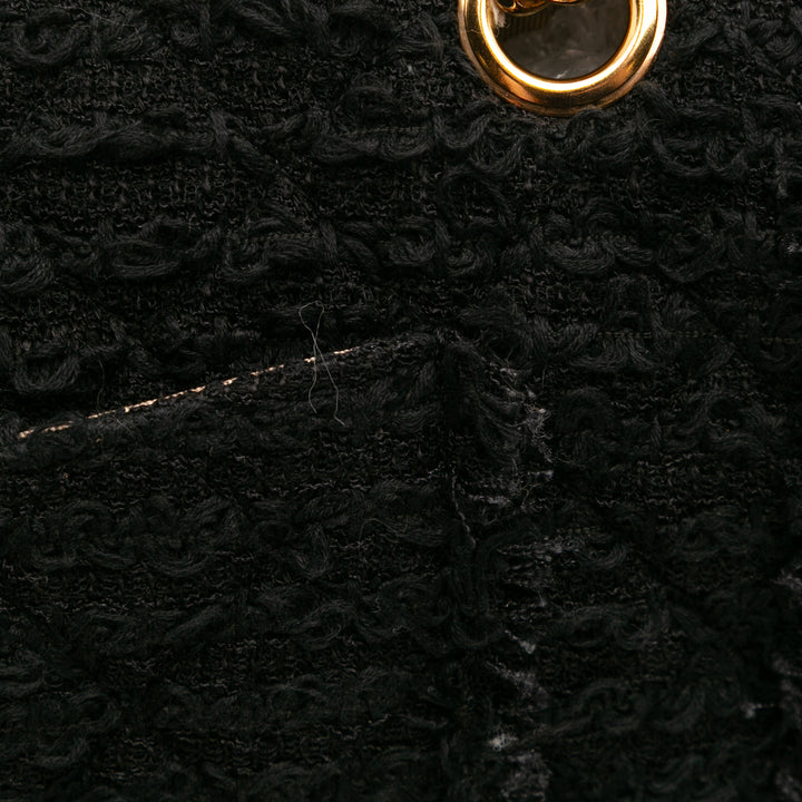 Chanel Medium Classic Tweed Simple rabat Noir – GABY PARIS Authentique