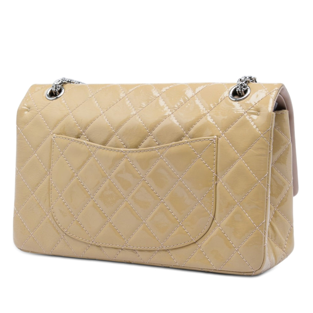 Chanel Matelassé froissé Cuir verni Reissue 2.55 Double rabat 226