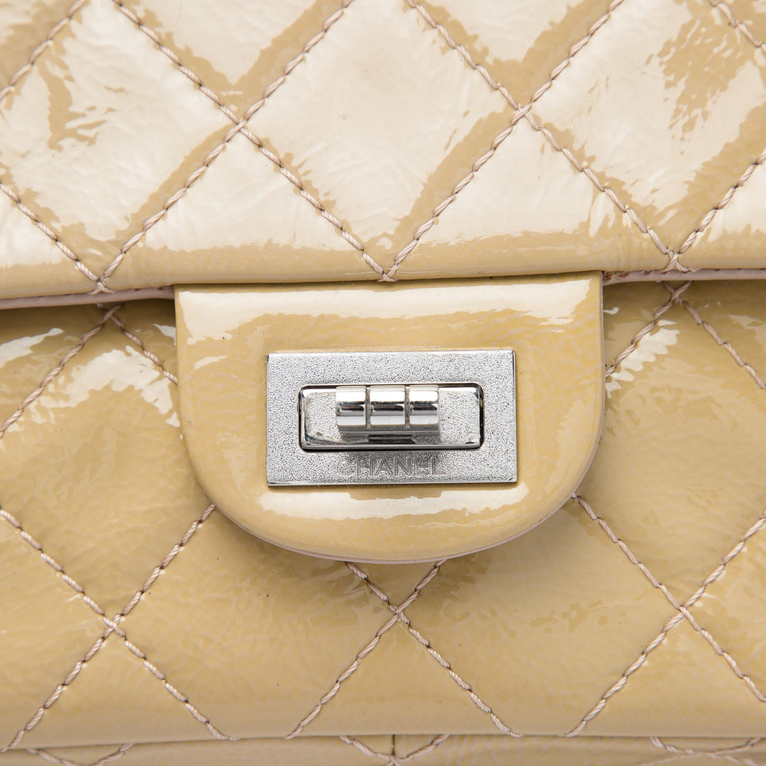 Chanel Matelassé froissé Cuir verni Reissue 2.55 Double rabat 226