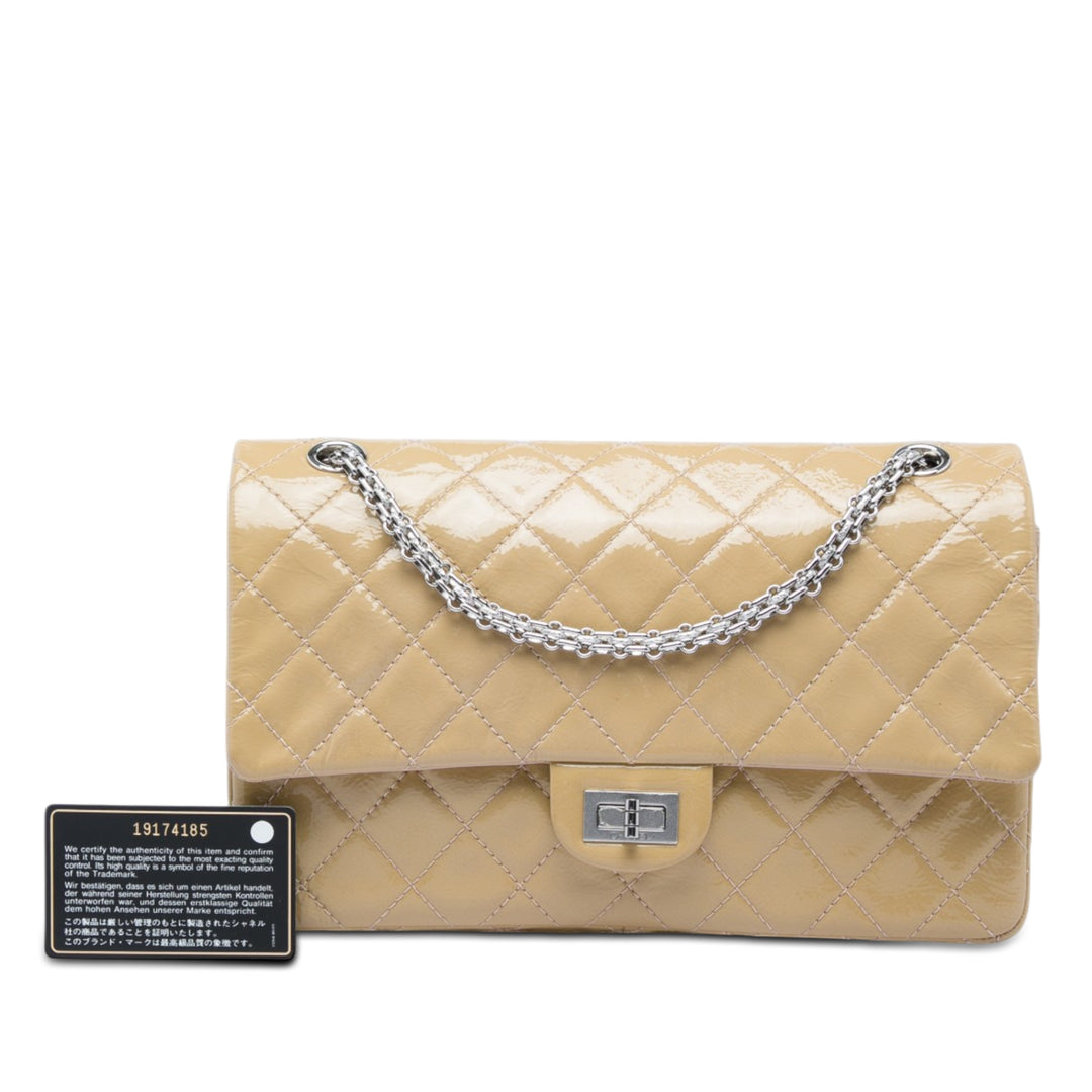 Chanel Matelassé froissé Cuir verni Reissue 2.55 Double rabat 226