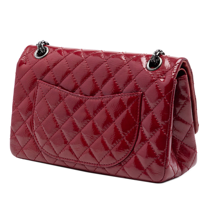 Chanel Matelassé froissé Cuir verni Reissue 2.55 Double rabat 225
