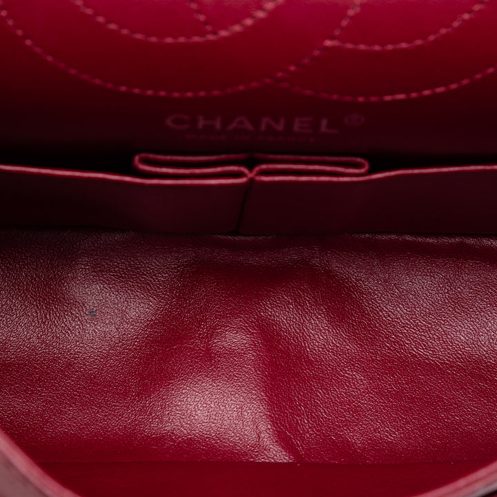 Chanel Matelassé froissé Cuir verni Reissue 2.55 Double rabat 225