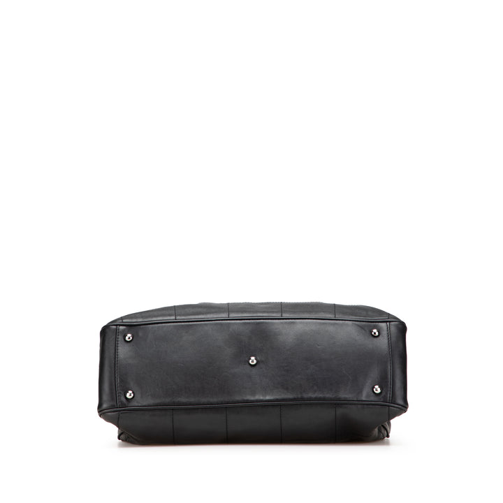 CC Square Quilted Lambskin Handbag Black - Gaby Paris