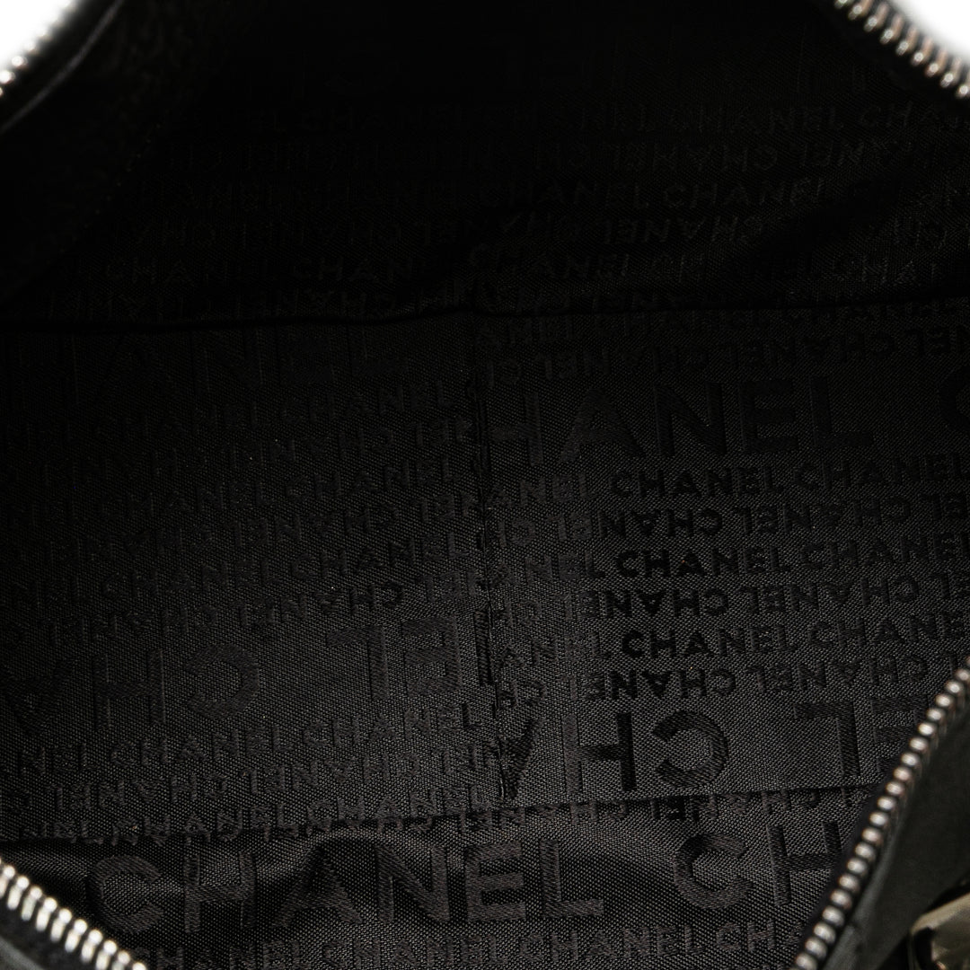 CC Square Quilted Lambskin Handbag Black - Gaby Paris