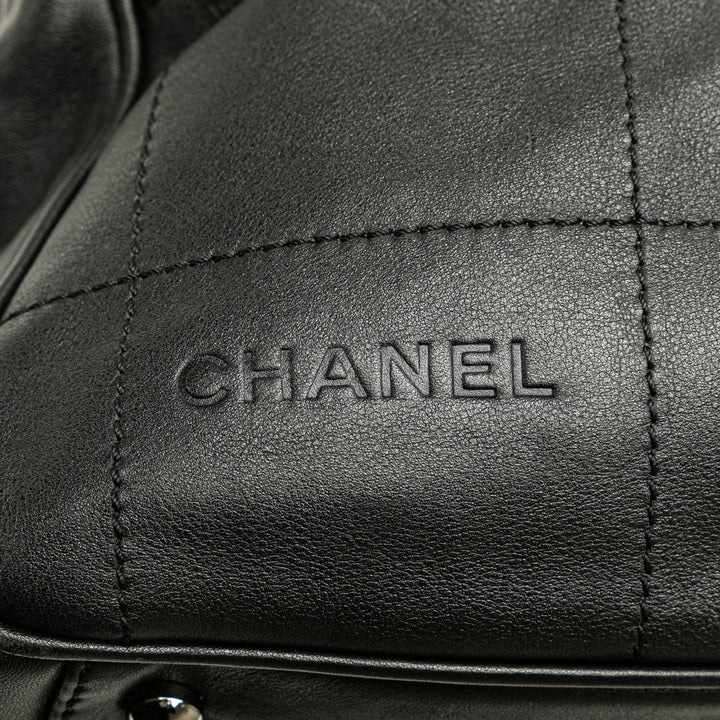CC Square Quilted Lambskin Handbag Black - Gaby Paris