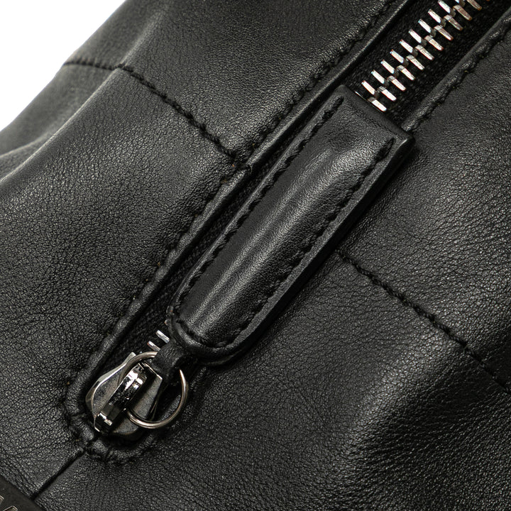 CC Square Quilted Lambskin Handbag Black - Gaby Paris