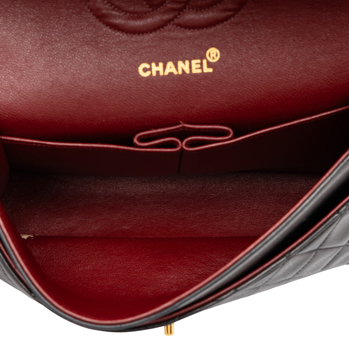Chanel Classic Double rabat Moyen Cuir d'agneau Noir