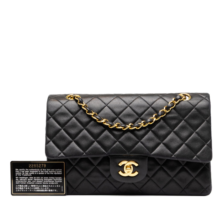 Chanel Classic Double rabat Moyen Cuir d'agneau Noir