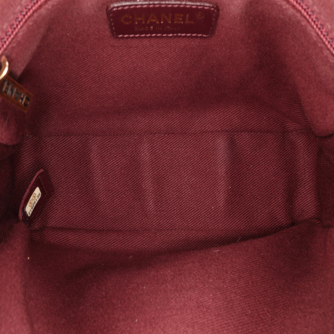 Chevron Lambskin Pyramid CC Camera Bag Black - Gaby Paris