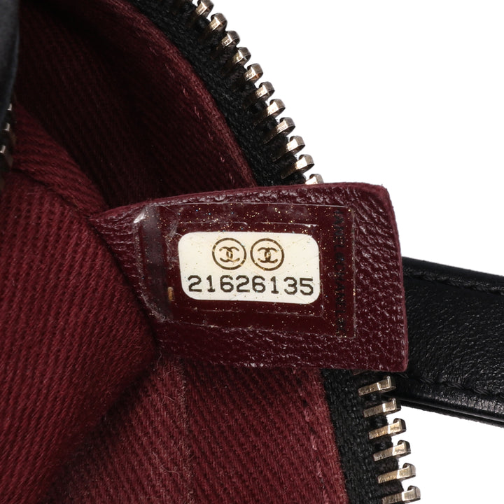 Chevron Lambskin Pyramid CC Camera Bag Black - Gaby Paris