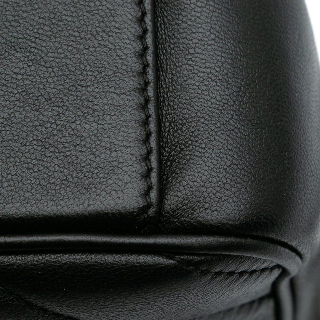 Chevron Lambskin Pyramid CC Camera Bag Black - Gaby Paris