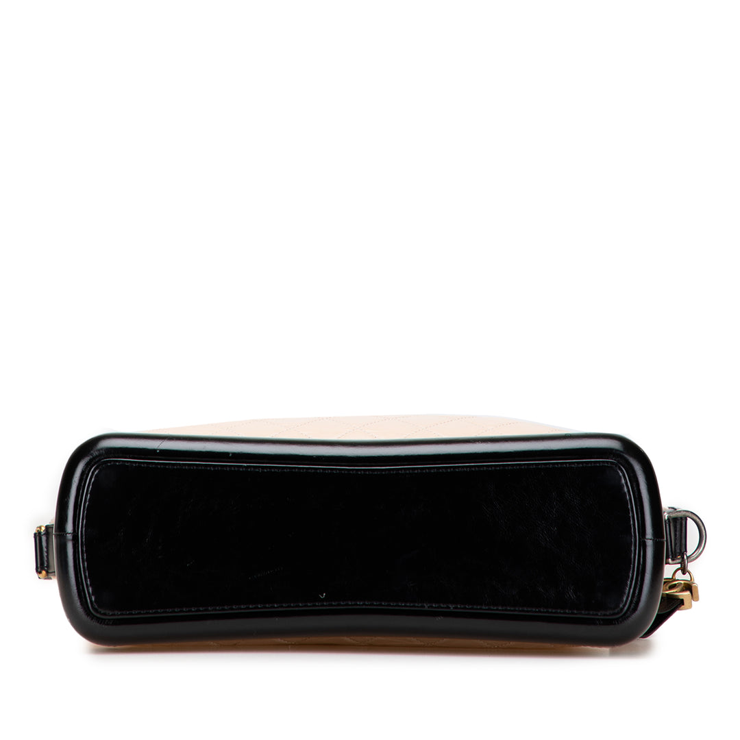 Chanel Large Aged Cuir de veau Gabrielle Shopping Cabas Marron