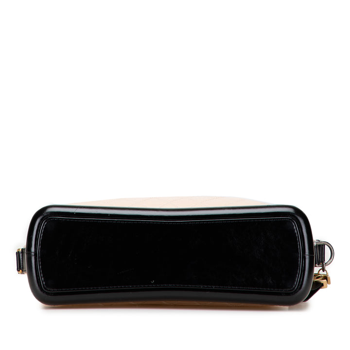 Chanel Large Aged Cuir de veau Gabrielle Shopping Cabas Marron
