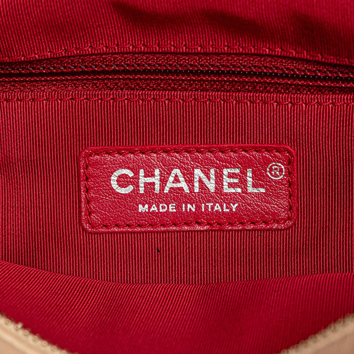 Chanel Large Aged Cuir de veau Gabrielle Shopping Cabas Marron