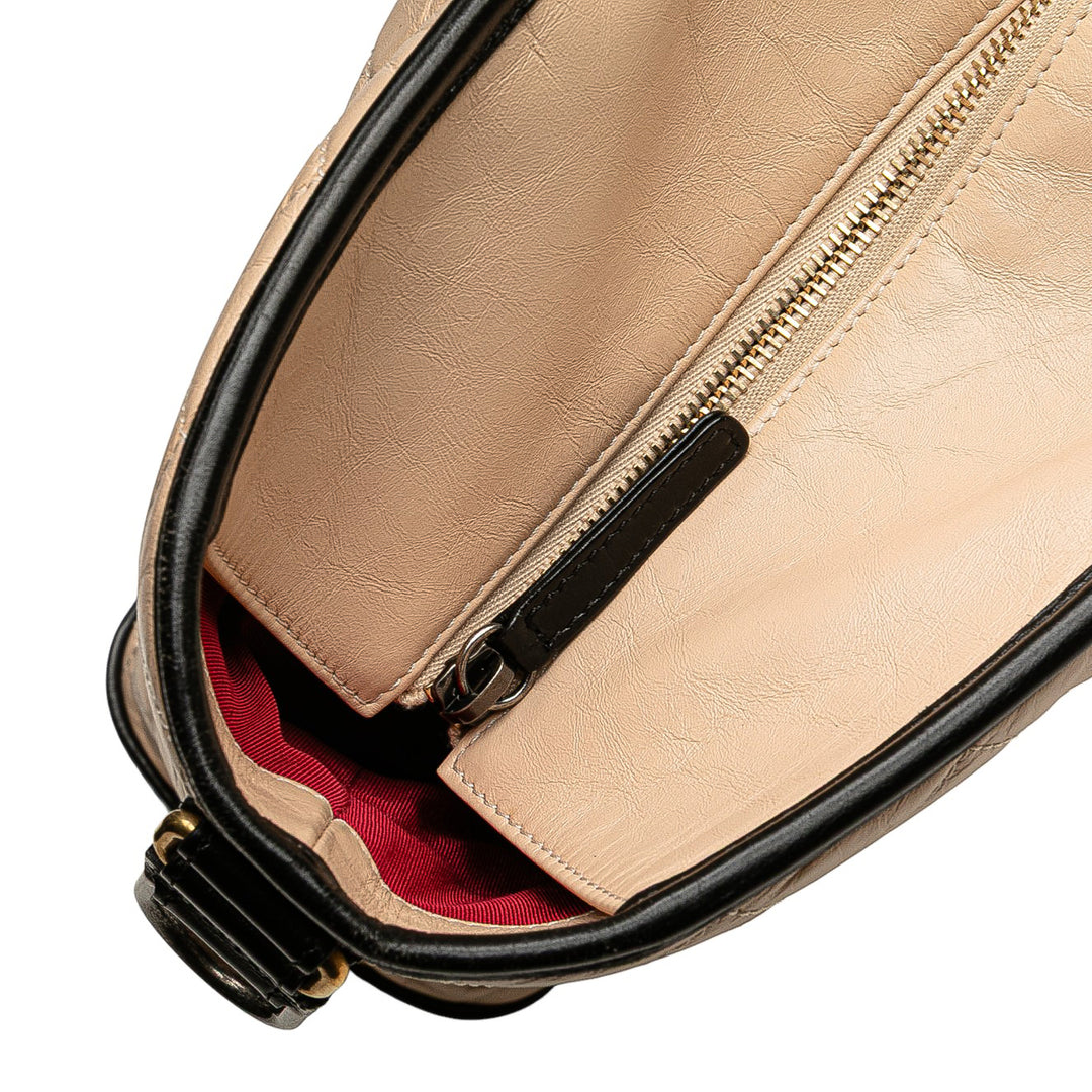 Chanel Large Aged Cuir de veau Gabrielle Shopping Cabas Marron