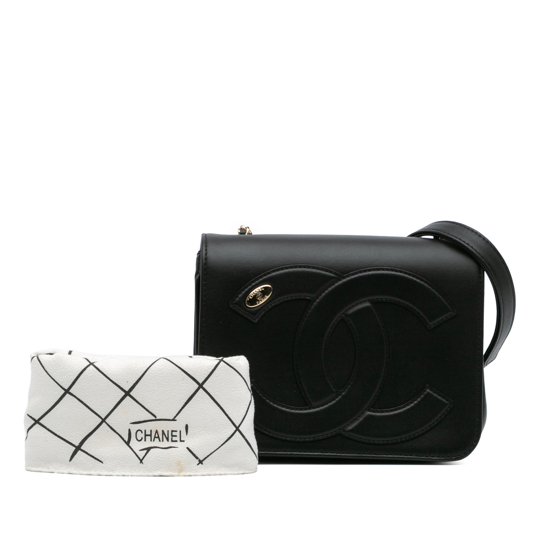 Lambskin CC Mania Flap Black - Gaby Paris