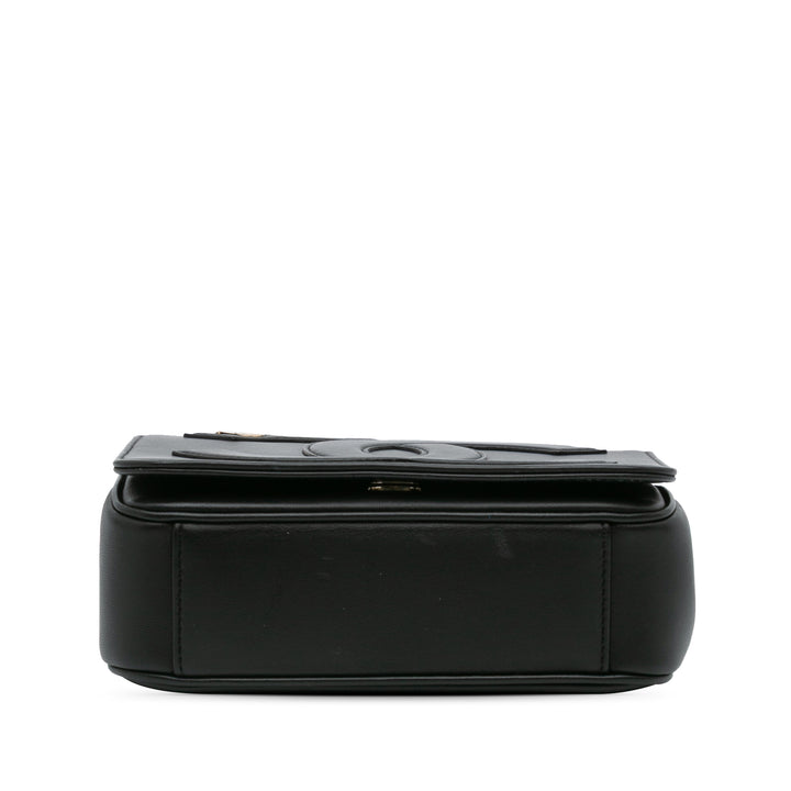 Lambskin CC Mania Flap Black - Gaby Paris