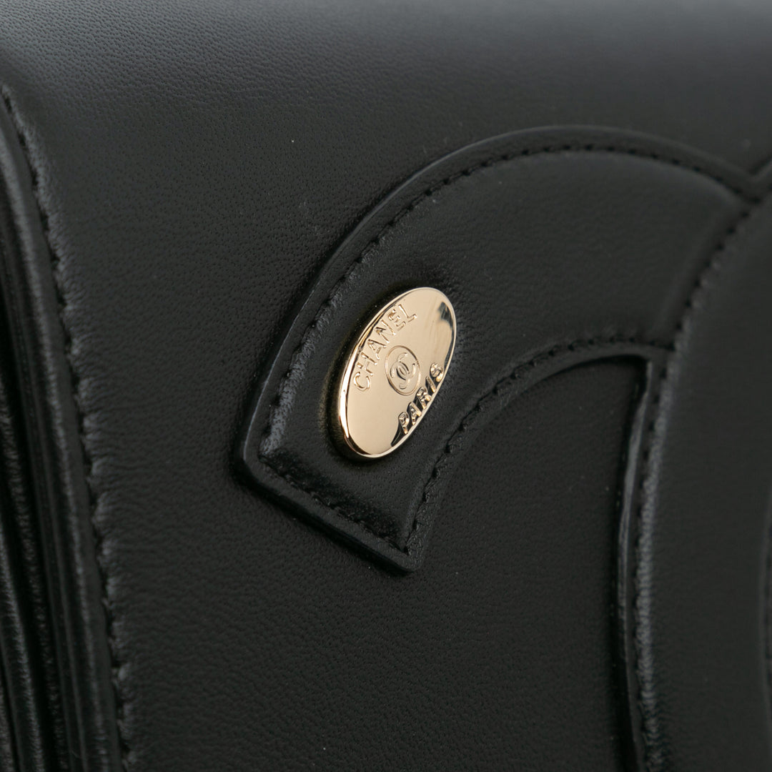 Lambskin CC Mania Flap Black - Gaby Paris