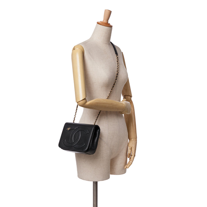 Lambskin CC Mania Flap Black - Gaby Paris
