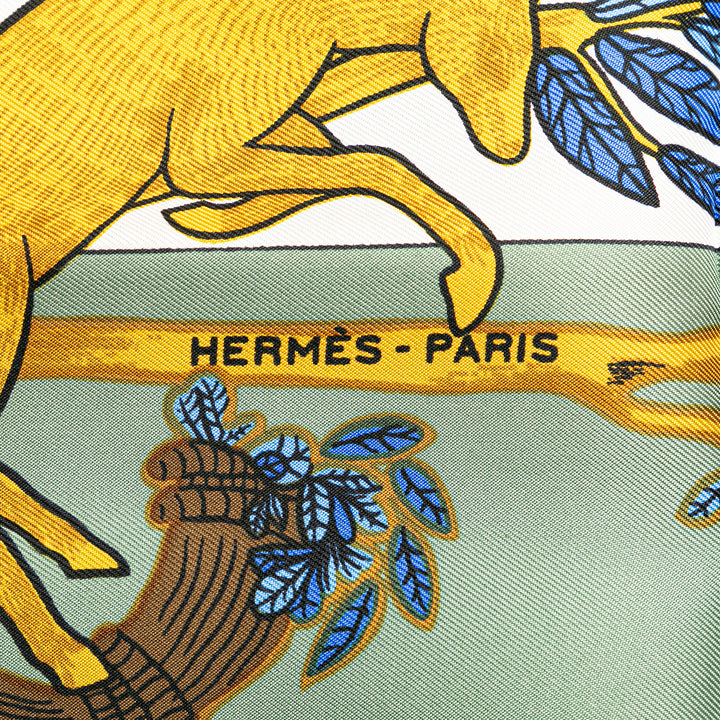 Hermès Alphabet III Silk Scarf White - GABY PARIS