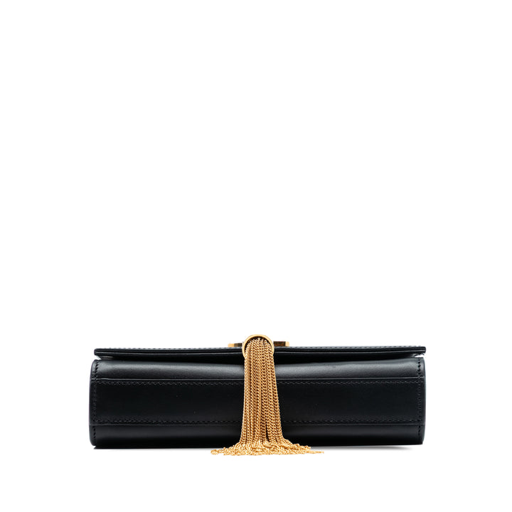 Saint Laurent Small Smooth Cuir de veau Monogram Kate Pompon Sac porté croisé