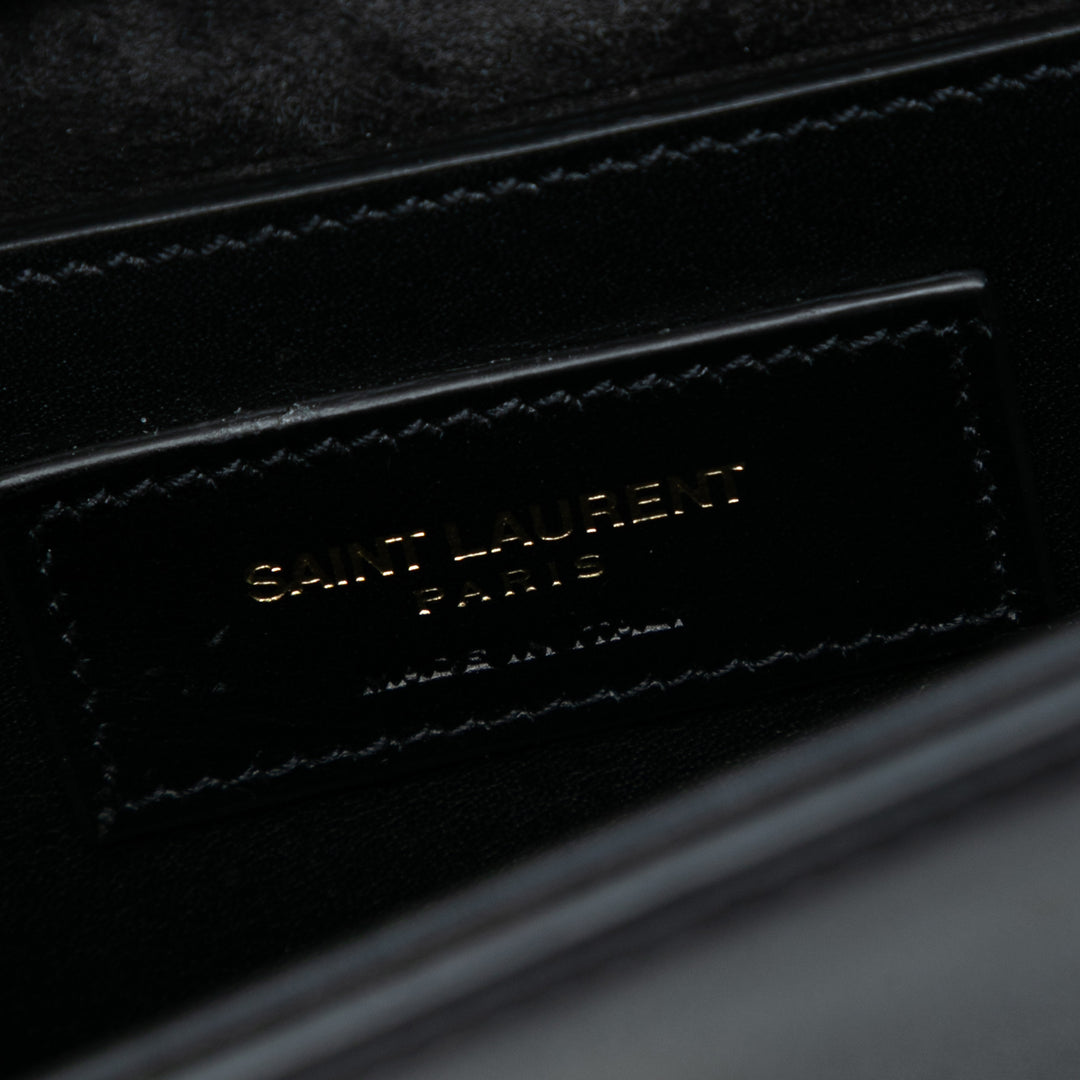 Saint Laurent Small Smooth Cuir de veau Monogram Kate Pompon Sac porté croisé