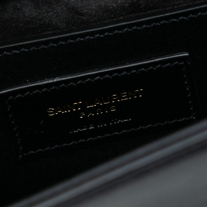 Saint Laurent Small Smooth Cuir de veau Monogram Kate Pompon Sac porté croisé