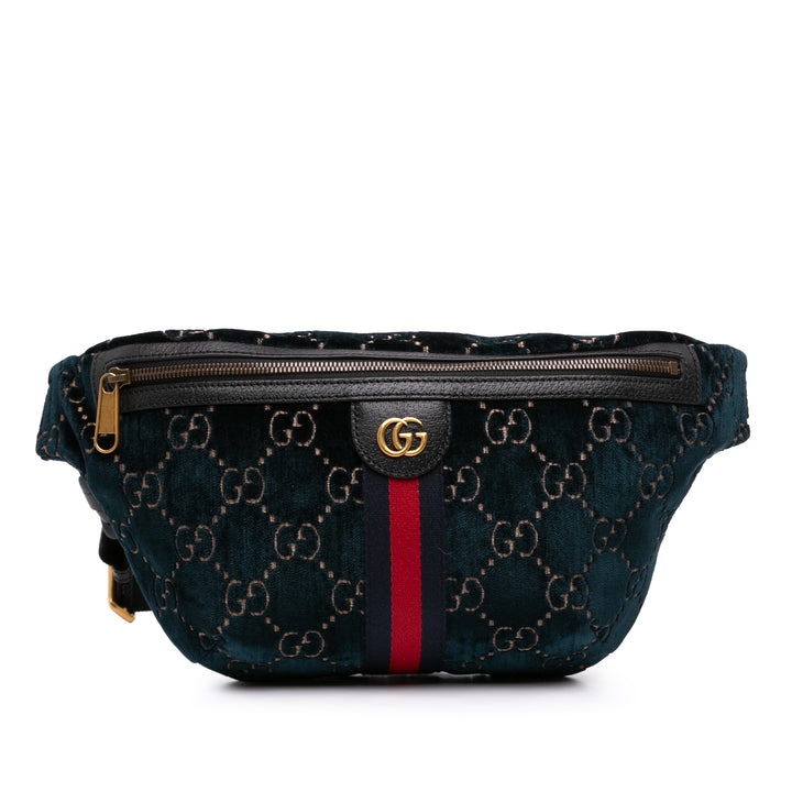GG Ophidia Sac ceinture Bleu