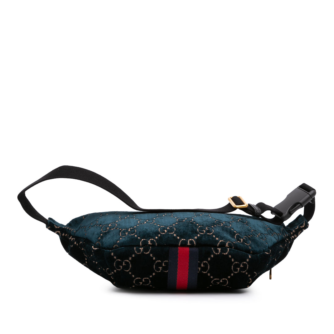 GG Ophidia Sac ceinture Bleu
