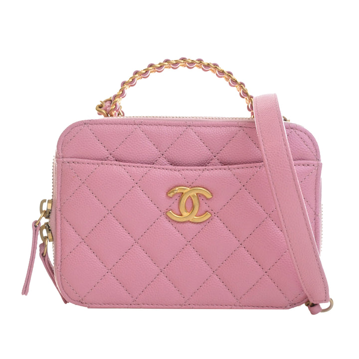 Matelassé Pick Me Up Vanity Petit Cuir caviar Rose