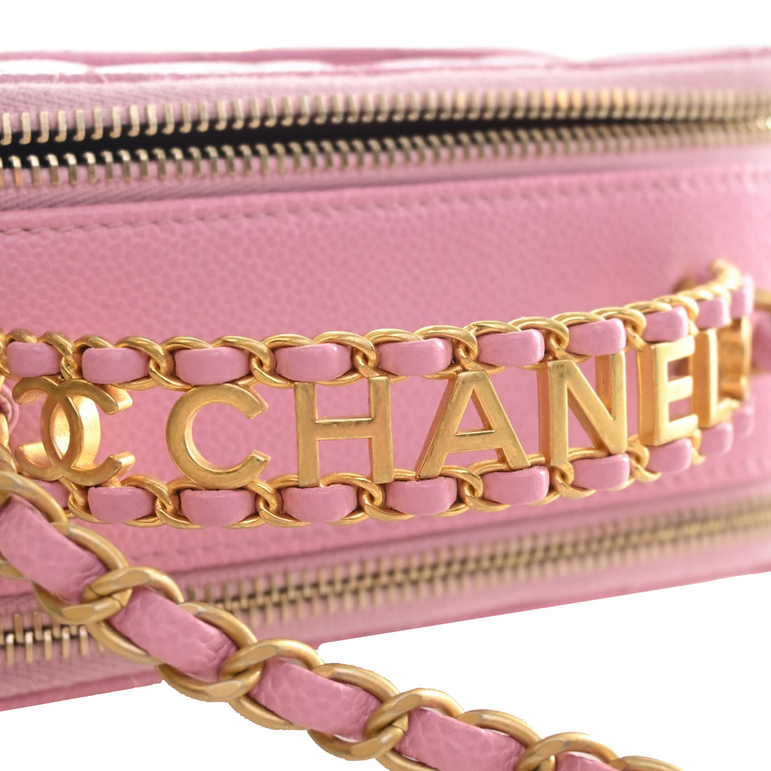 Matelassé Pick Me Up Vanity Petit Cuir caviar Rose