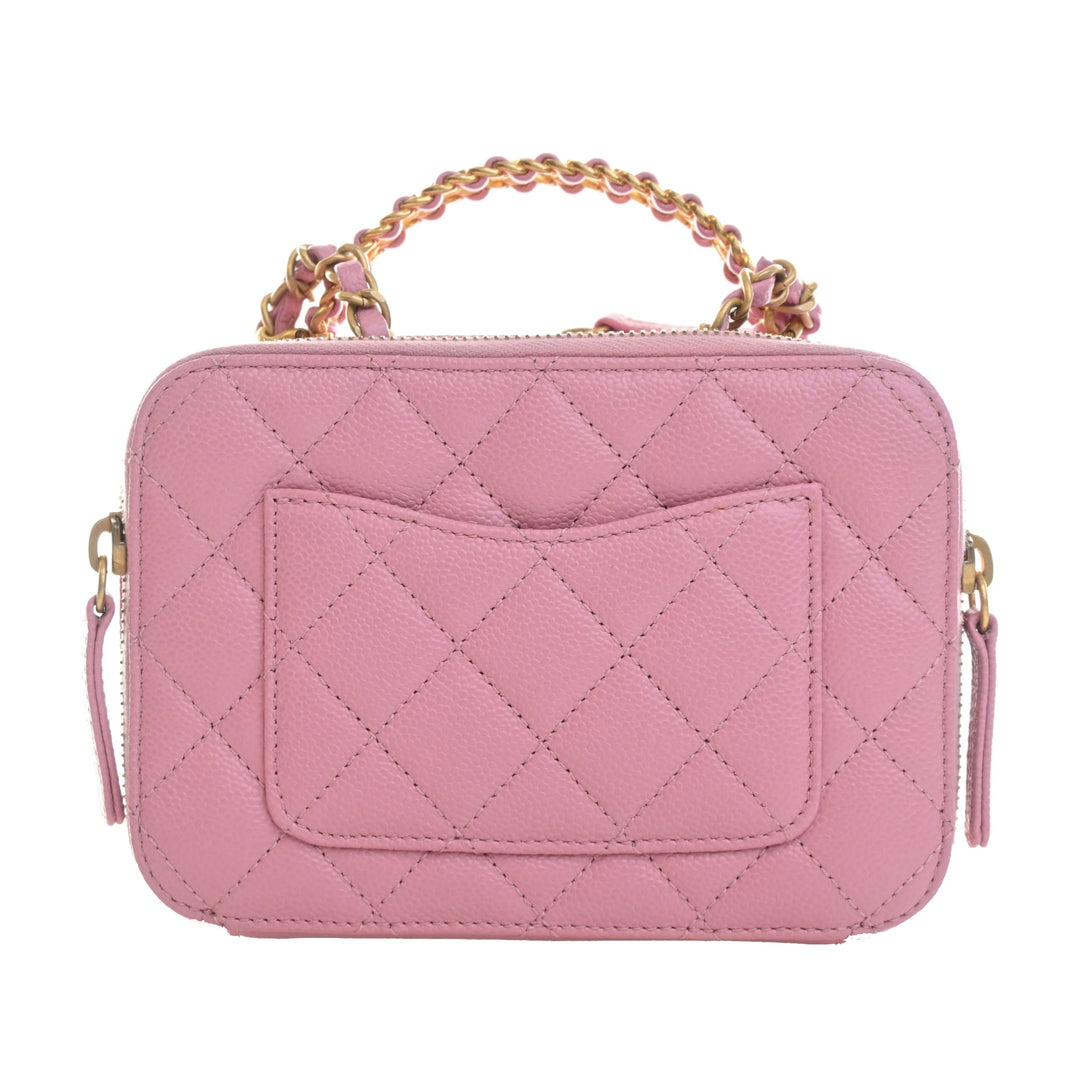 Matelassé Pick Me Up Vanity Petit Cuir caviar Rose