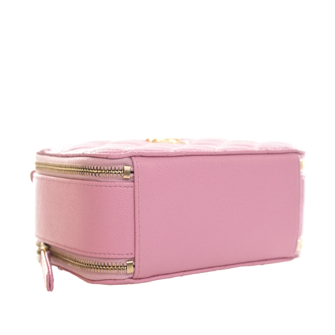Matelassé Pick Me Up Vanity Petit Cuir caviar Rose