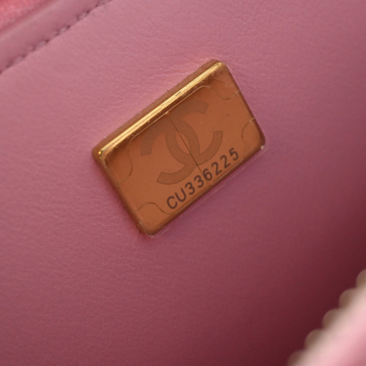 Matelassé Pick Me Up Vanity Petit Cuir caviar Rose