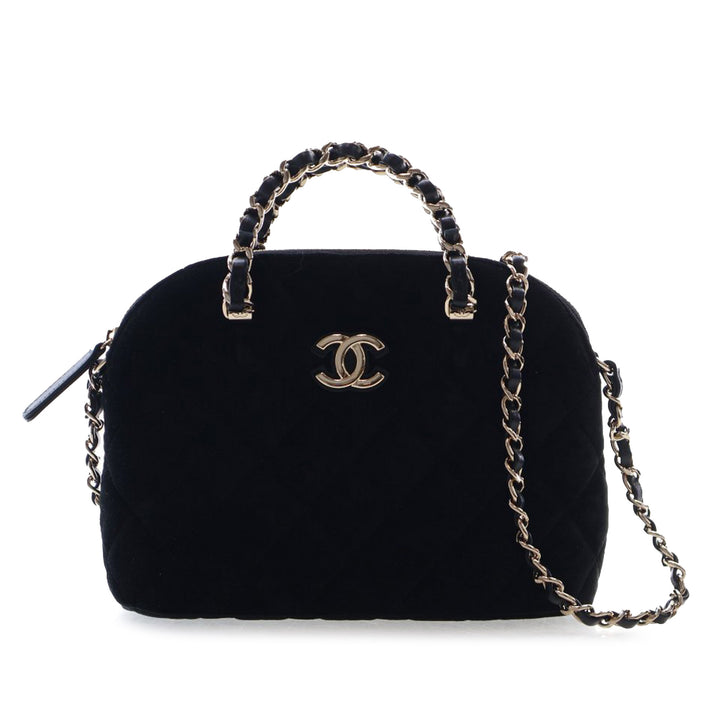 Chanel Pochette Matelassé Coco avec chaîne Noir – vue principale – GABY PARIS