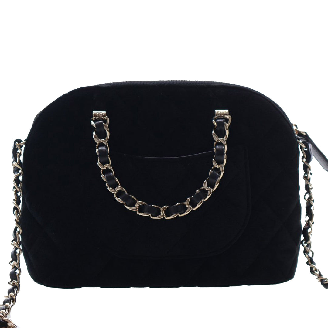 Chanel Pochette Matelassé Coco avec chaîne Noir – vue 2 – GABY PARIS