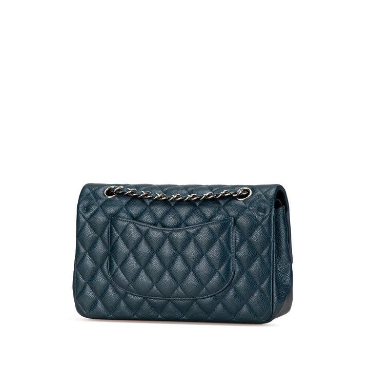 Medium Classic Caviar Double Flap Blue - Gaby Paris