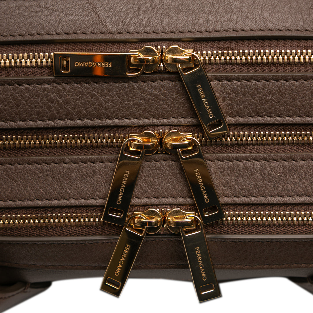 Stella Triple Zippé Sac Marron