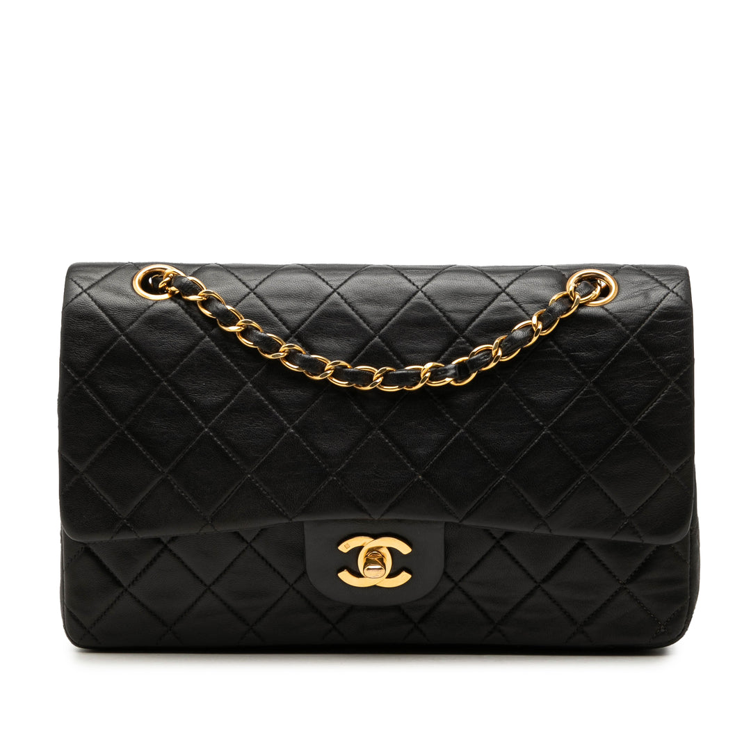 Chanel Classic Double rabat Moyen Cuir d'agneau Noir