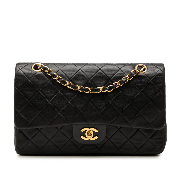Chanel Classic Double rabat Moyen Cuir d'agneau Noir