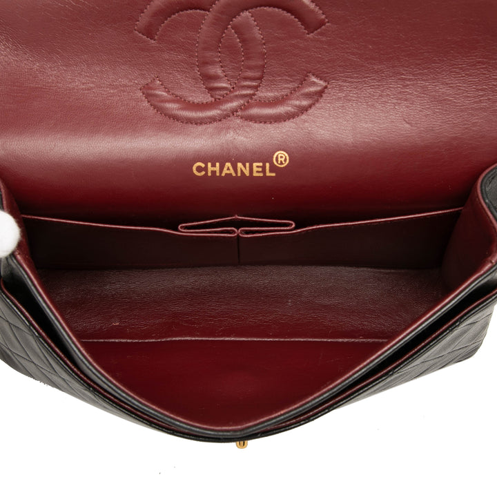 Chanel Classic Double rabat Moyen Cuir d'agneau Noir