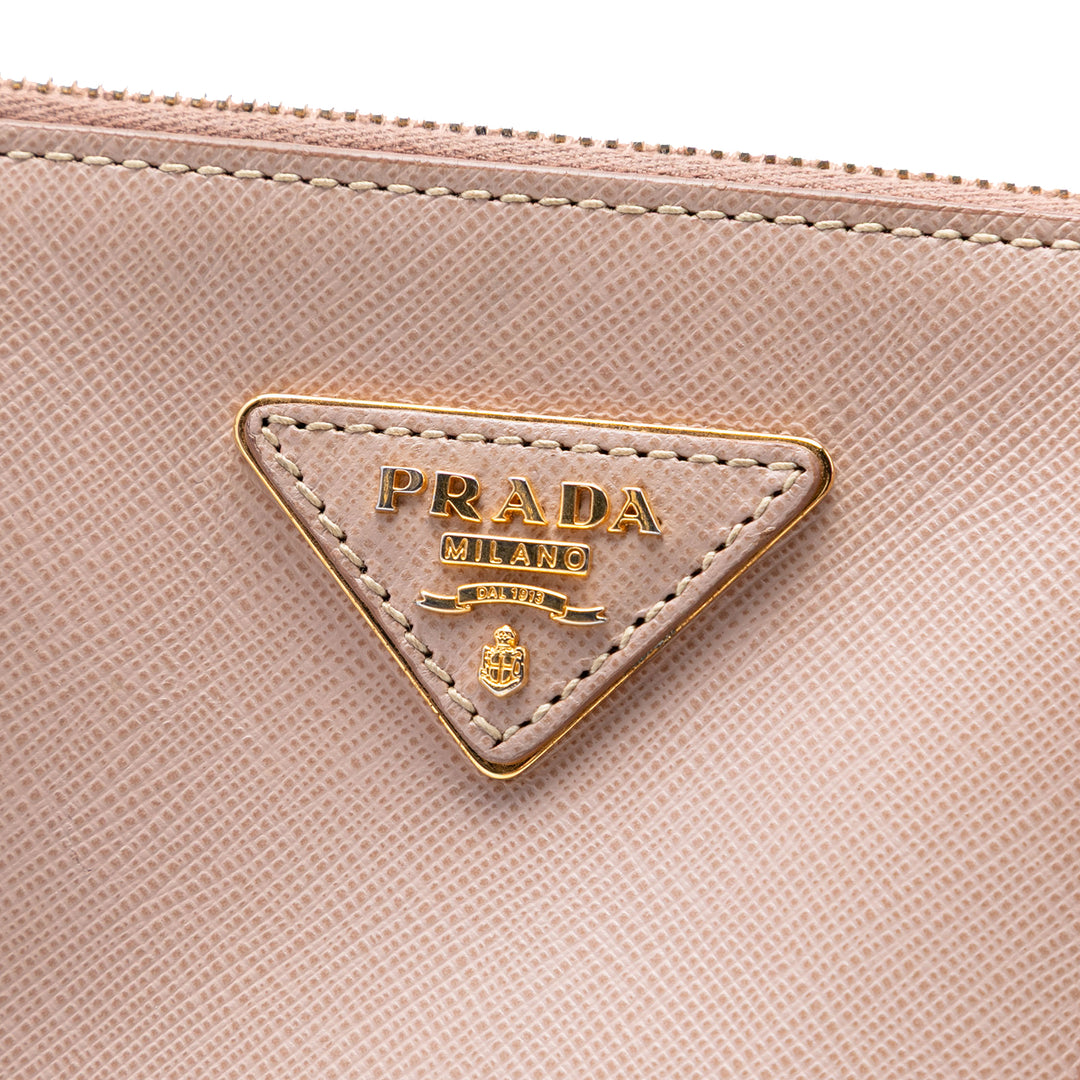 Prada Large Saffiano Lux Galleria Double Zip Sac