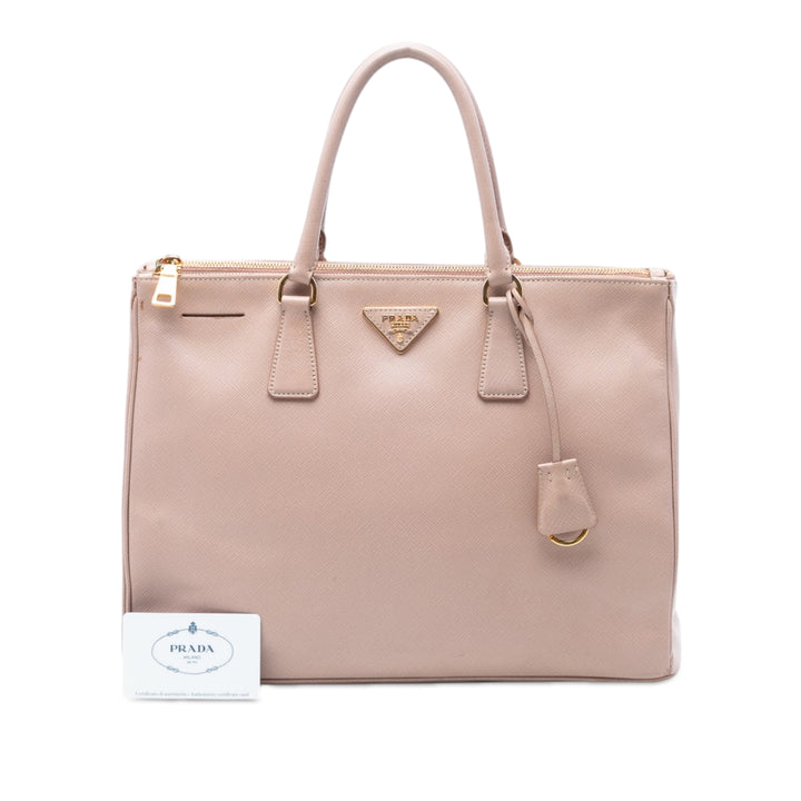 Prada Large Saffiano Lux Galleria Double Zip Sac