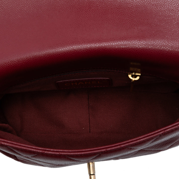 Chanel Mini Matelassé Caviar Twist Your Buttons à rabat