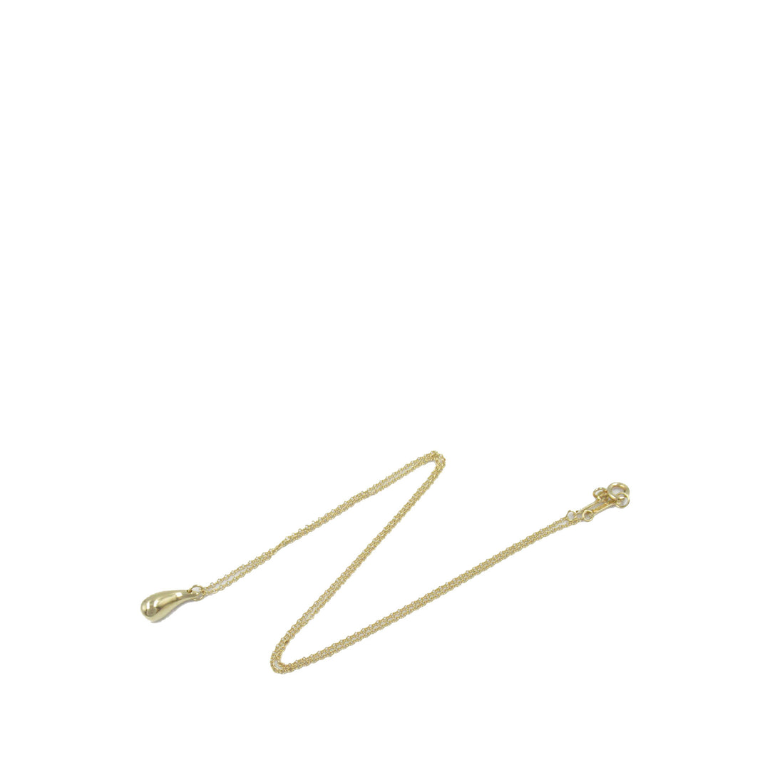 18K Yellow Gold Elsa Peretti Teardrop Pendant Necklace Gold - Gaby Paris