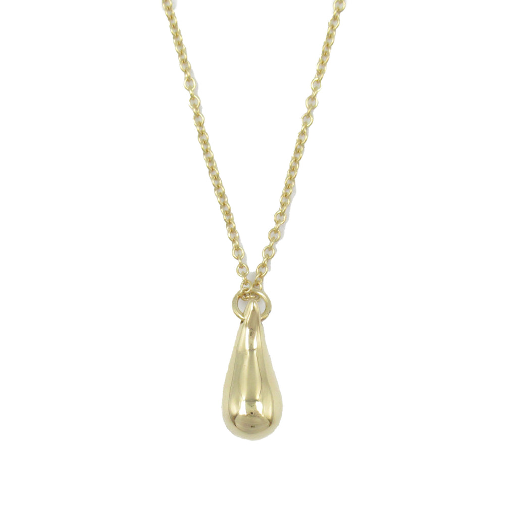18K Yellow Gold Elsa Peretti Teardrop Pendant Necklace Gold - Gaby Paris