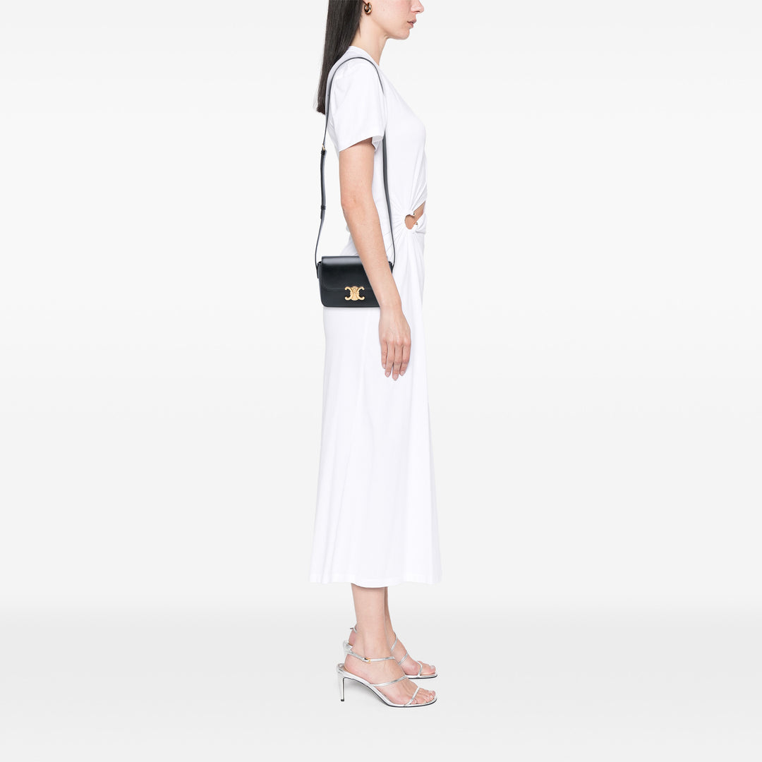 Celine Teen Shiny Cuir de veau Triomphe Crossbody Noir – GABY PARIS Authentique