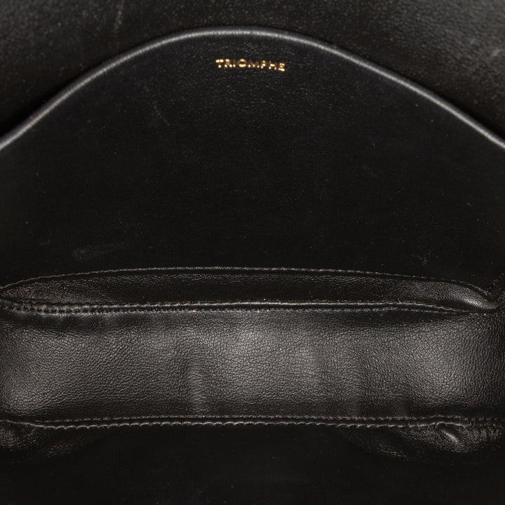 Celine Teen Shiny Cuir de veau Triomphe Crossbody Noir – GABY PARIS Authentique